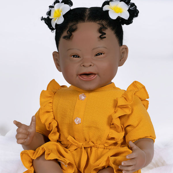 Already Painted Finished Doll Reborn Baby Dark Brown Skin - Temu Canada