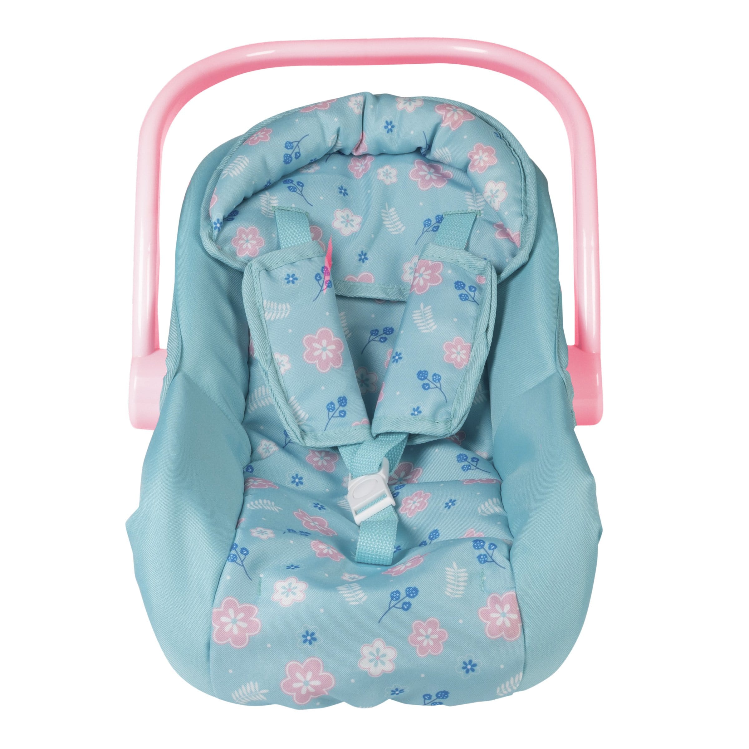 Adora Baby Doll Car Seat - Blue Flower Power (Pink handle)