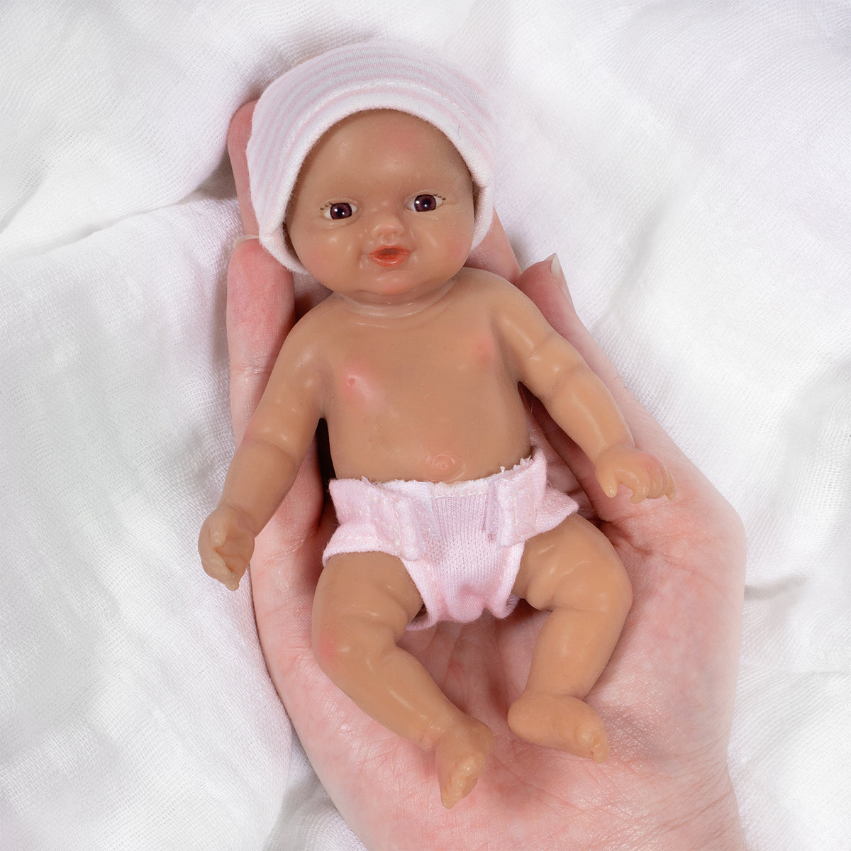 Paradise Galleries Itty Bitty Silicone Babies - Baby Girl, 5 inches, anatomically correct