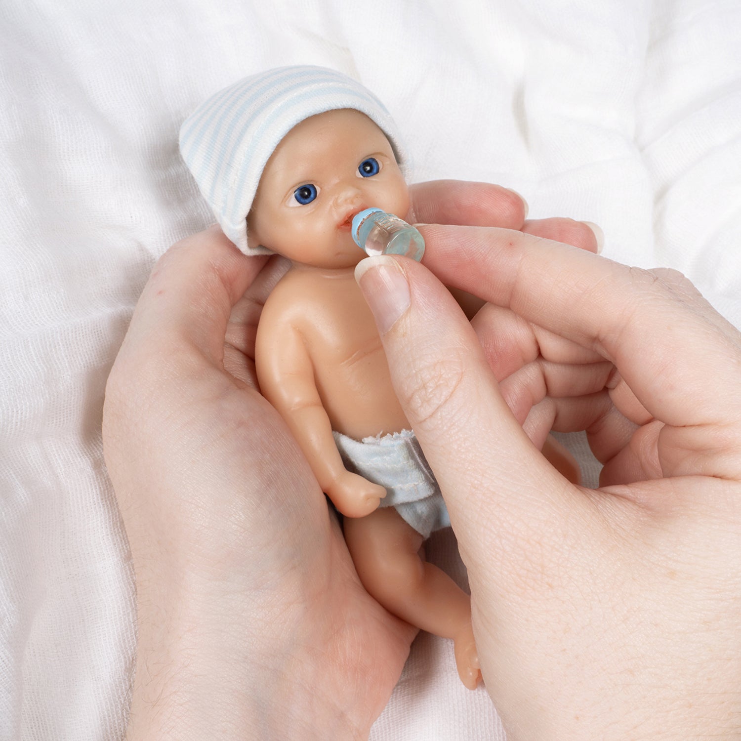 Itty Bitty Silicone Babies Baby Boy, 5" mini doll - Paradise Galleries