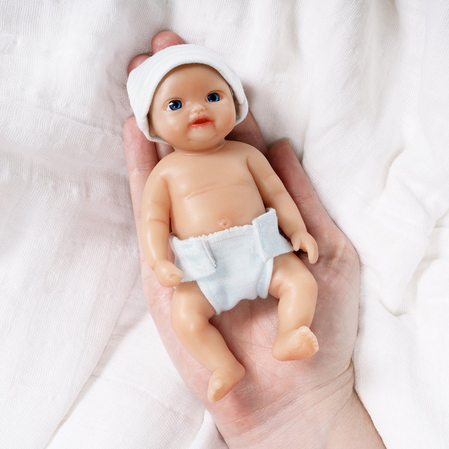 Itty Bitty Silicone Babies Baby Boy, 5" mini doll - Paradise Galleries