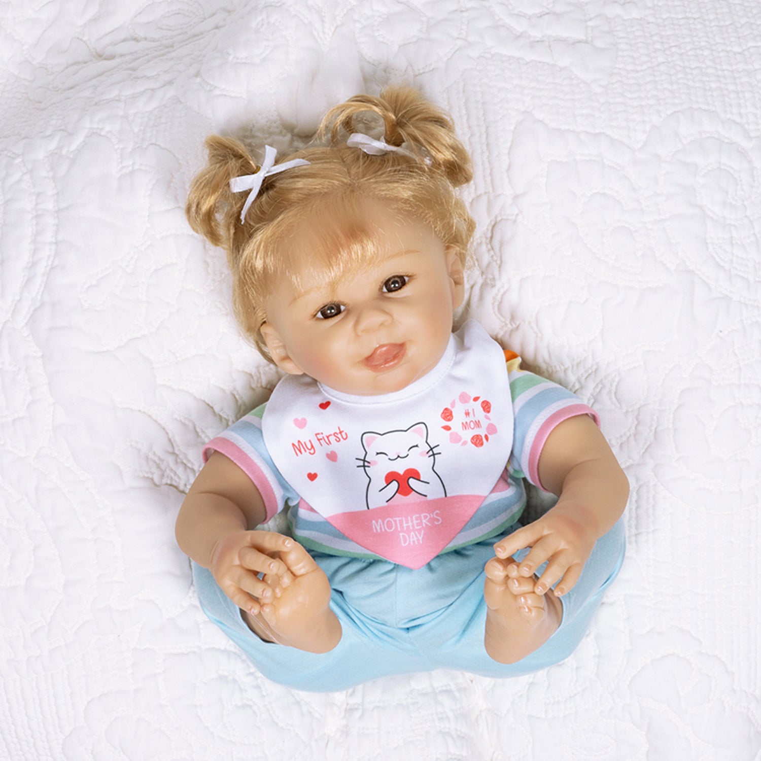 Paradise Galleries 19" Realistic Baby's First Year! 12-pc doll set