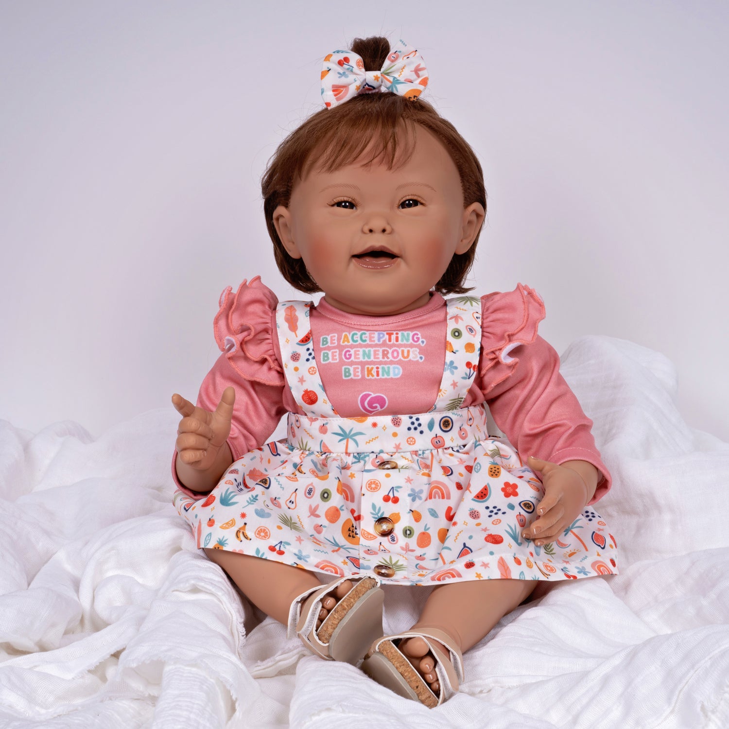 Paradise Galleries Down Syndrome Awareness Baby Doll GiGi, 21 inches SoftTouch Vinyl