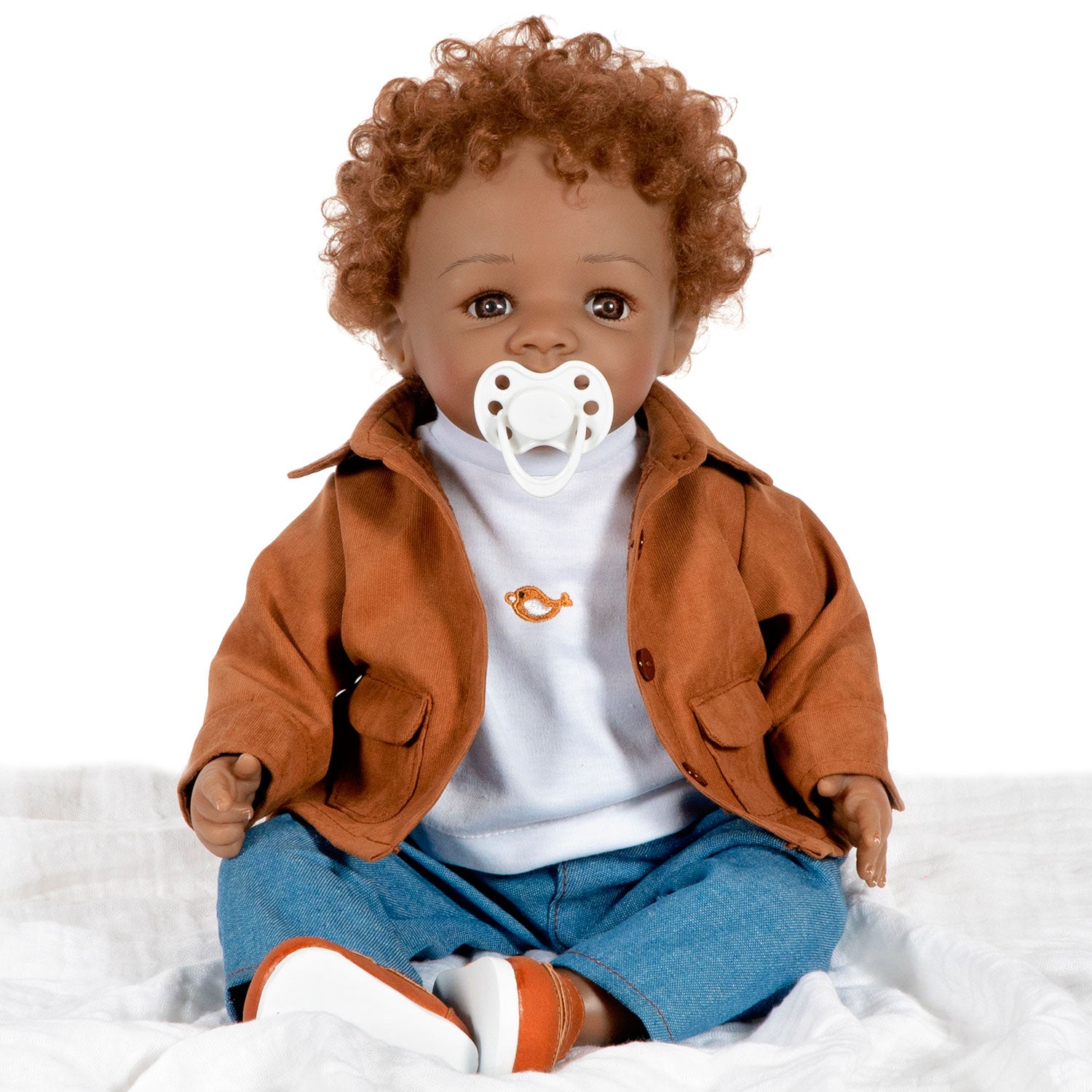 Paradise Galleries Mommy's Little Man - Realistic African American Toddler Doll, 19 Inch Reborn in SoftTouch Vinyl