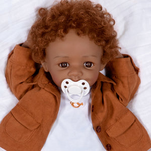 Paradise Galleries Mommy's Little Man - Realistic African American Toddler Doll, 19 Inch Reborn in SoftTouch Vinyl