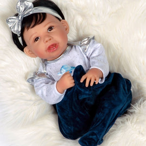 Paradise Galleries Galaxia - Realistic Toddler Doll in an out of this world space girl ensemble! 21 Inch Reborn Doll in GentleTouch Vinyl by Reborn Artist, Jannie De Lange.