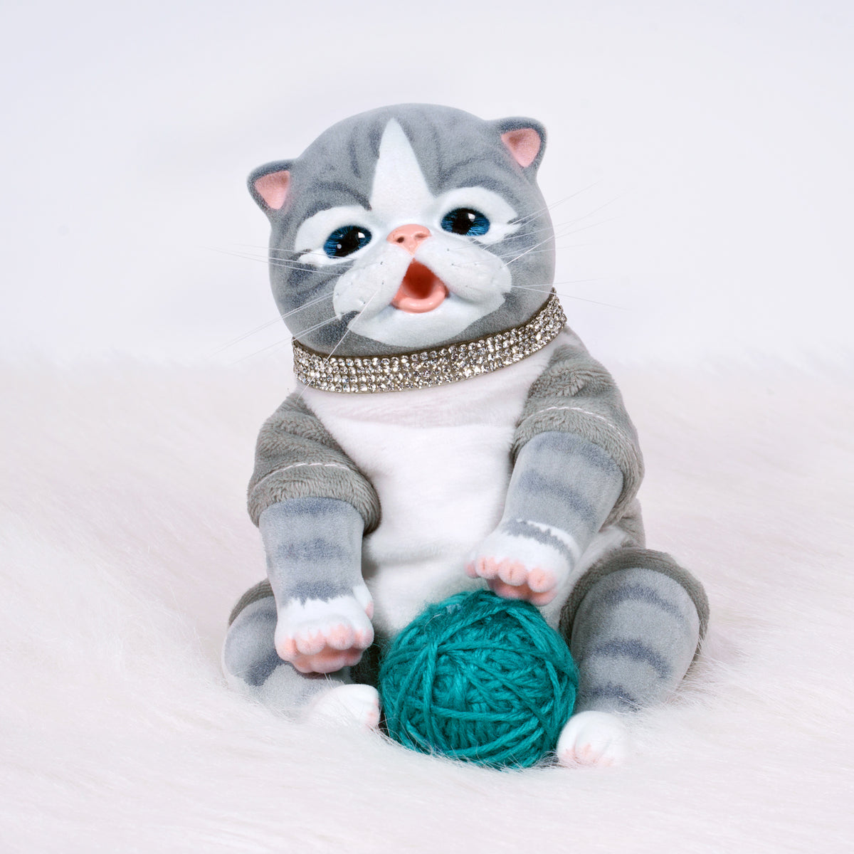 9-inch realistic Baby Tabby Kitten doll inspired by an American Shorthair kitten. Sculpted by world-renowned artist Ping Lau, the Furever Babies Kitten collection by PG is made from our premium vinyl that is flocked for a velvety finish and a weighted plush body for that wonderfully lifelike feel