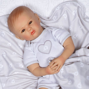 Swaddler Baby Little Elephant - 18" Realistic Doll by Reborn Artist, Michelle Fagan. Made in our exclusive SoftTouch Vinyl for an ultra-realistic feel!