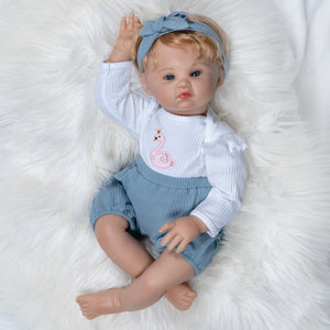 Swan Princess - 22 inch realistic toddler toll sculpted by doll artist, Jan Wright. Crafted from our GentleTouch™ vinyl that gives that decadently soft and luxurious feel of real, baby-smooth skin, and comes with a weighted cloth body that features a tapered realistic look.