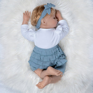 Swan Princess - 22 inch realistic toddler toll sculpted by doll artist, Jan Wright. Crafted from our GentleTouch™ vinyl that gives that decadently soft and luxurious feel of real, baby-smooth skin, and comes with a weighted cloth body that features a tapered realistic look.