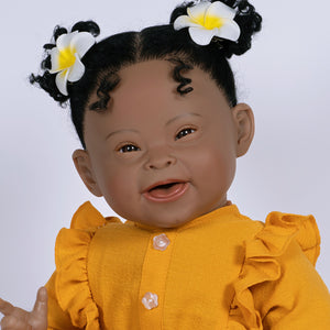 Emma for Down Syndrome Awareness - 21" Realistic Girl Doll by Reborn Artist, Lauren Faith Jaimes. Made in our exclusive GentleTouch Vinyl for an ultra-realistic feel!