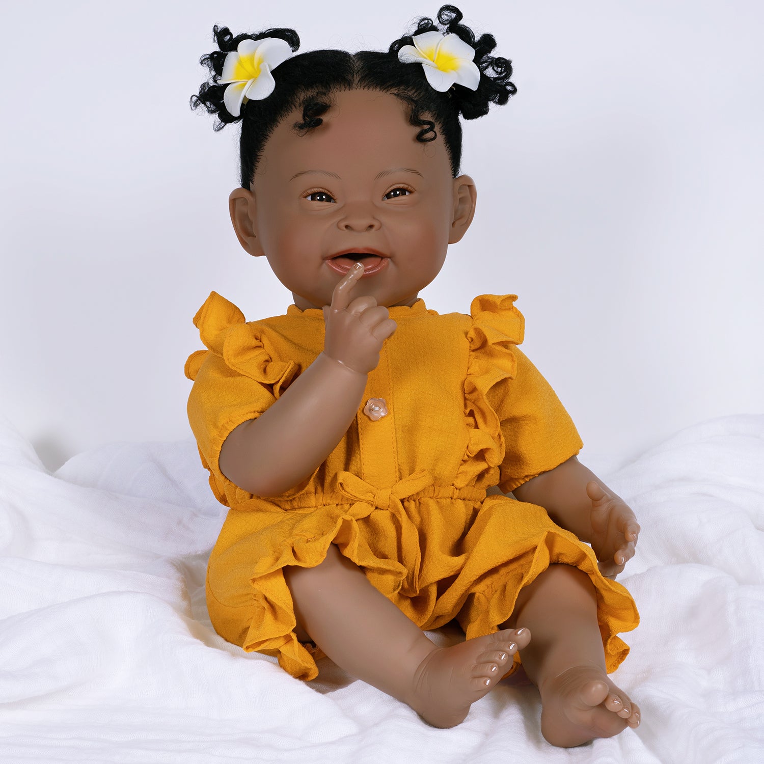 Emma for Down Syndrome Awareness - 21" Realistic Girl Doll by Reborn Artist, Lauren Faith Jaimes. Made in our exclusive GentleTouch Vinyl for an ultra-realistic feel!