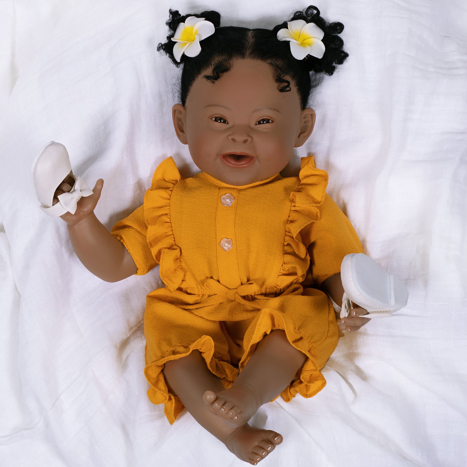 Emma for Down Syndrome Awareness - 21" Realistic Girl Doll by Reborn Artist, Lauren Faith Jaimes. Made in our exclusive GentleTouch Vinyl for an ultra-realistic feel!