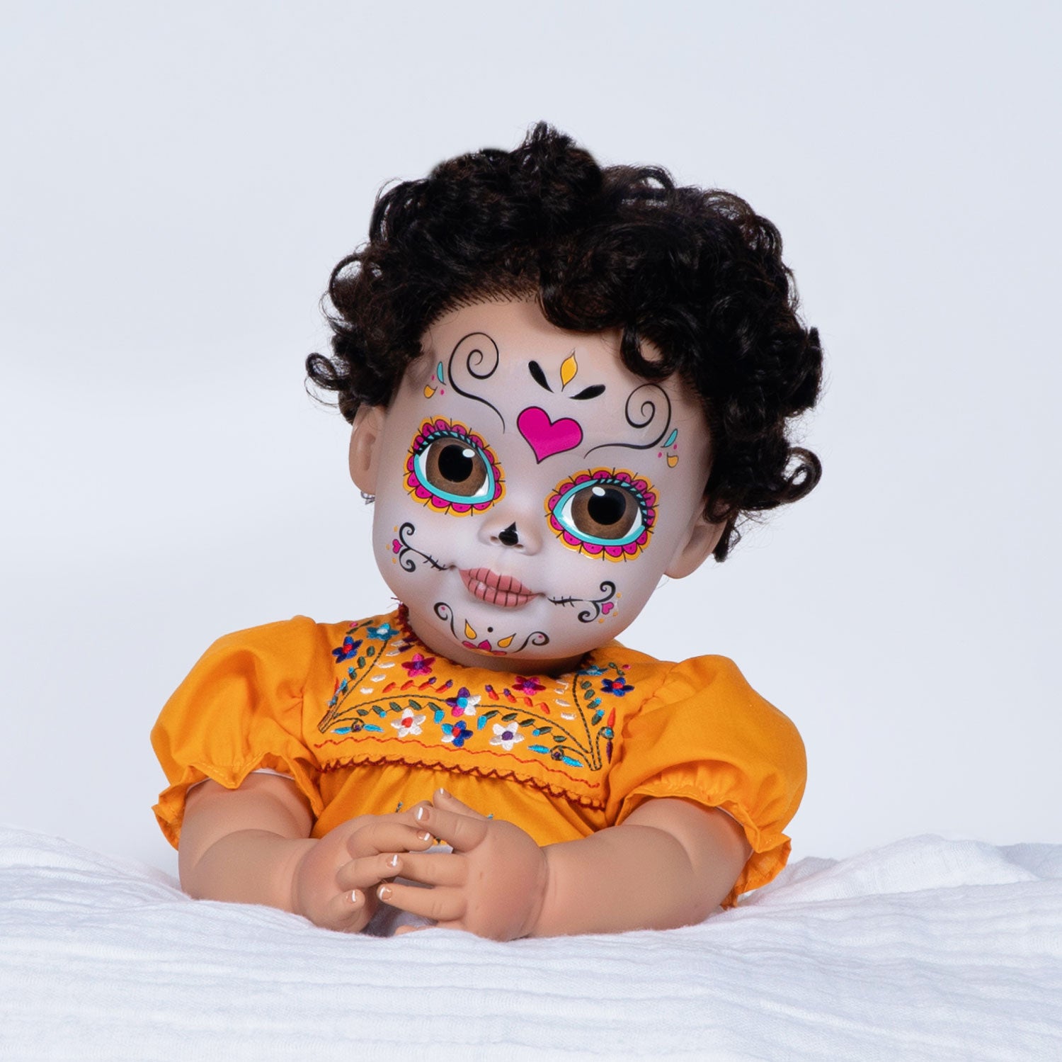 Paradise Galleries Azuquita - Realistic Toddler Doll in Celebration of Dia De Los Muertos (Day of the Dead Holiday), 20 Inch Calavera (Sugar Skull) Reborn Doll in GentleTouch Vinyl