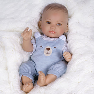 17" Realistic gender neutral newborn doll in Paradise Galleries exclusive GentleTouch Vinyl. Sculpted by award-winning artist, Ping Lau. 