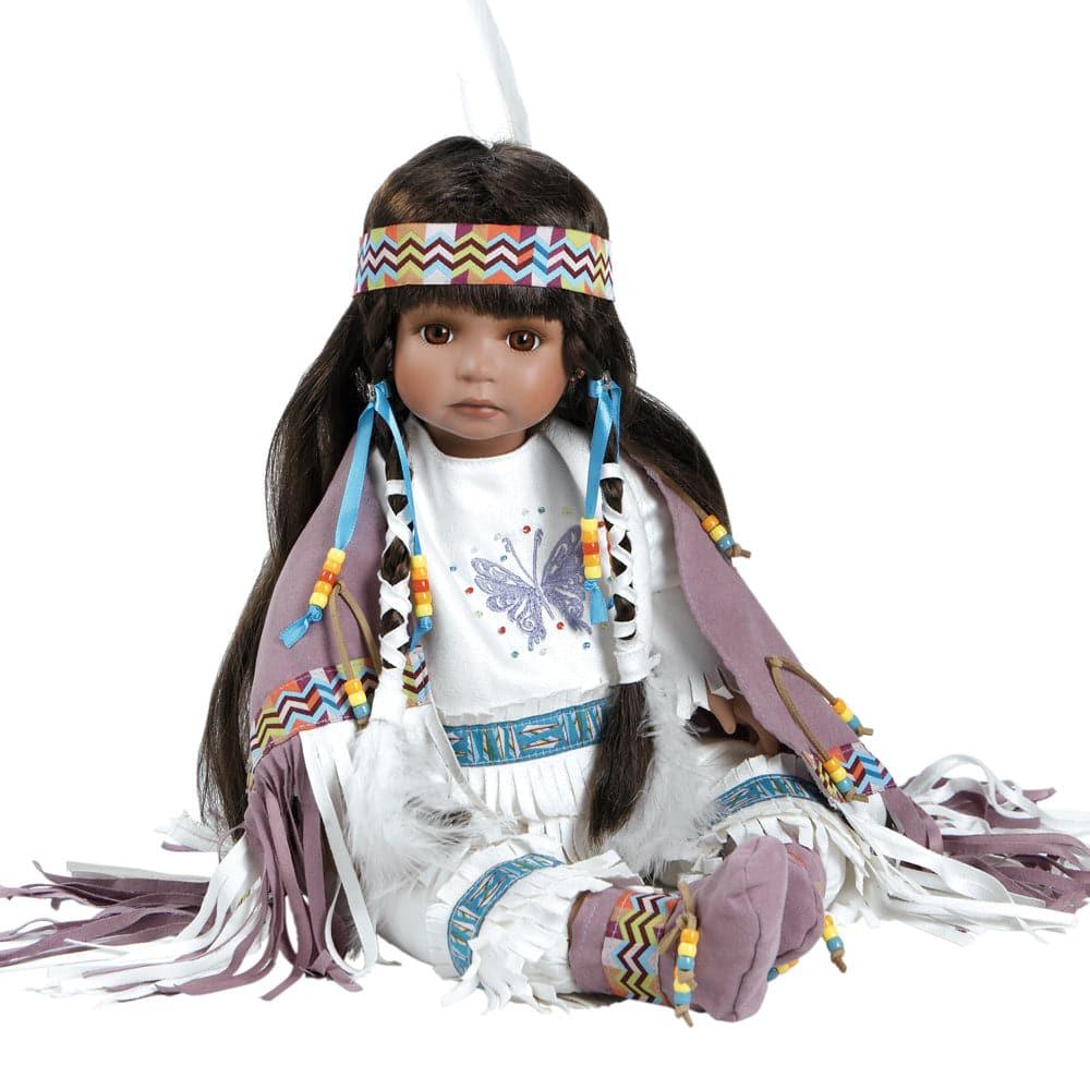 Paradise Galleries Porcelain Native American Doll 19 inch Aponi