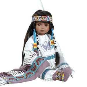 Native American Indian Doll - Aponi, Stands 19 inches in Porcelain