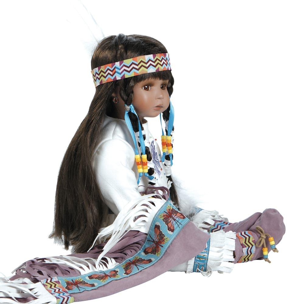 Native American Indian Doll - Aponi, Stands 19 inches in Porcelain