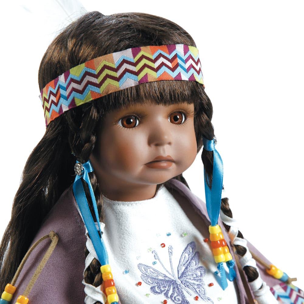 Native American Indian Doll - Aponi, Stands 19 inches in Porcelain