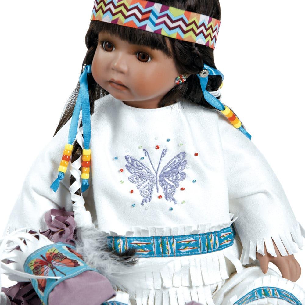 Native American Indian Doll - Aponi, Stands 19 inches in Porcelain