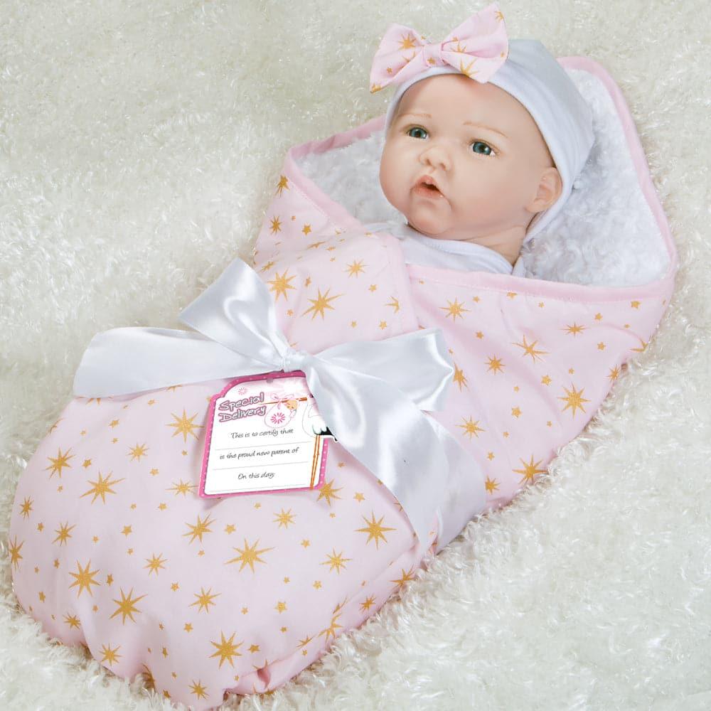 Reborn Baby Doll in Silicone Vinyl - Baby Bundles "Born to Sparkle"