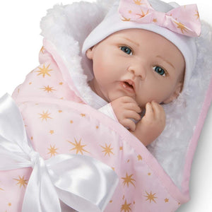 Reborn Baby Doll in Silicone Vinyl - Baby Bundles "Born to Sparkle"