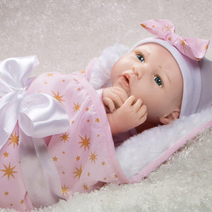 Reborn Baby Doll in Silicone Vinyl - Baby Bundles "Born to Sparkle"