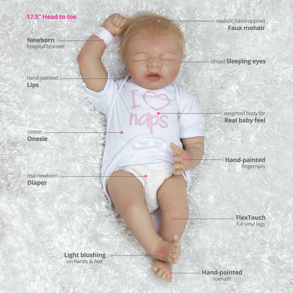 19 Reborn Baby Dolls full body Vinyl Sleeping Newborn Doll Girl Boy Xmas  Gifts