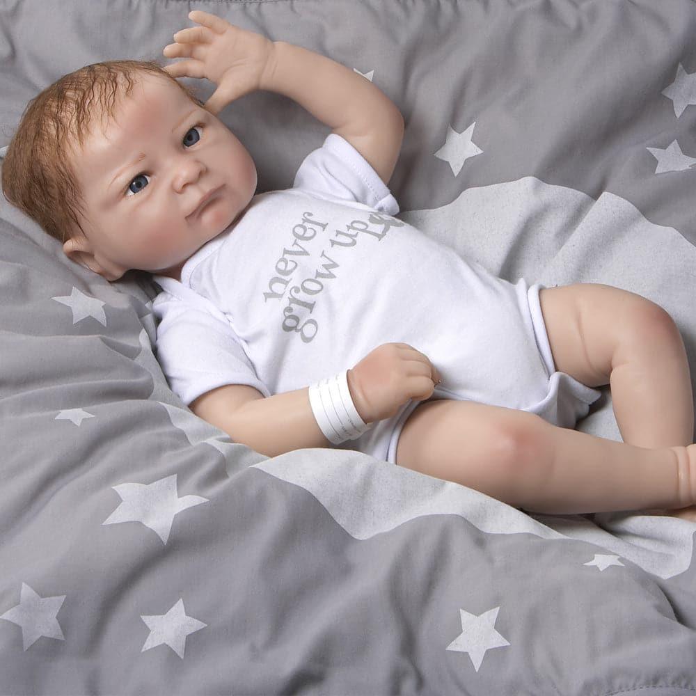 Baby Bundles "Never Grow Up" - Newborn Baby Boy Doll - Silicone Vinyl