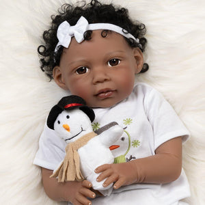 Paradise Galleries Black Baby Doll That Looks Real Kione 20 inches