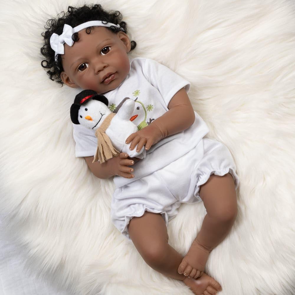 Paradise Galleries Black Baby Doll That Looks Real Kione, 20 inches