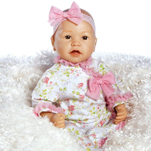 Baby Layla, Newborn Silicone Baby Doll, 21" - Paradise Galleries