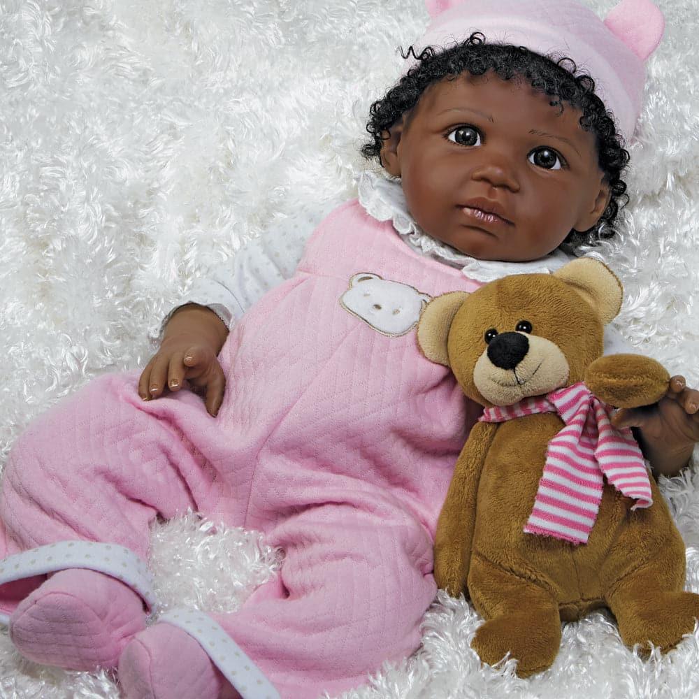 Real Looking African American Baby Doll, Bailey, 20 inch Paradise Galleries Reborn