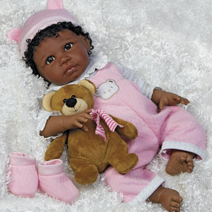 Real Looking African American Baby Doll, Bailey, 20 inch Paradise Galleries Reborn