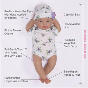 Paradise Galleries Real Life Baby Doll Preemie Bitsy Snuggle Bunny