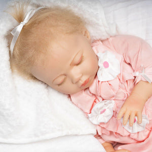 Paradise Galleries Realistic Newborn Baby Doll 21" - Button & Bows