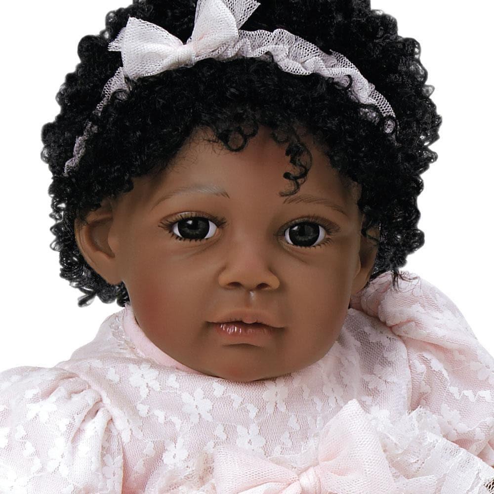 Paradise Galleries Black Lifelike Baby Doll Chantilly - 20 inches