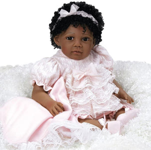 Paradise Galleries Black Lifelike Baby Doll Chantilly - 20 inches