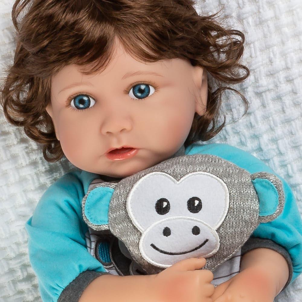 Paradise Galleries Silicone Toddler Boy Doll, 20" Chunky Monkey