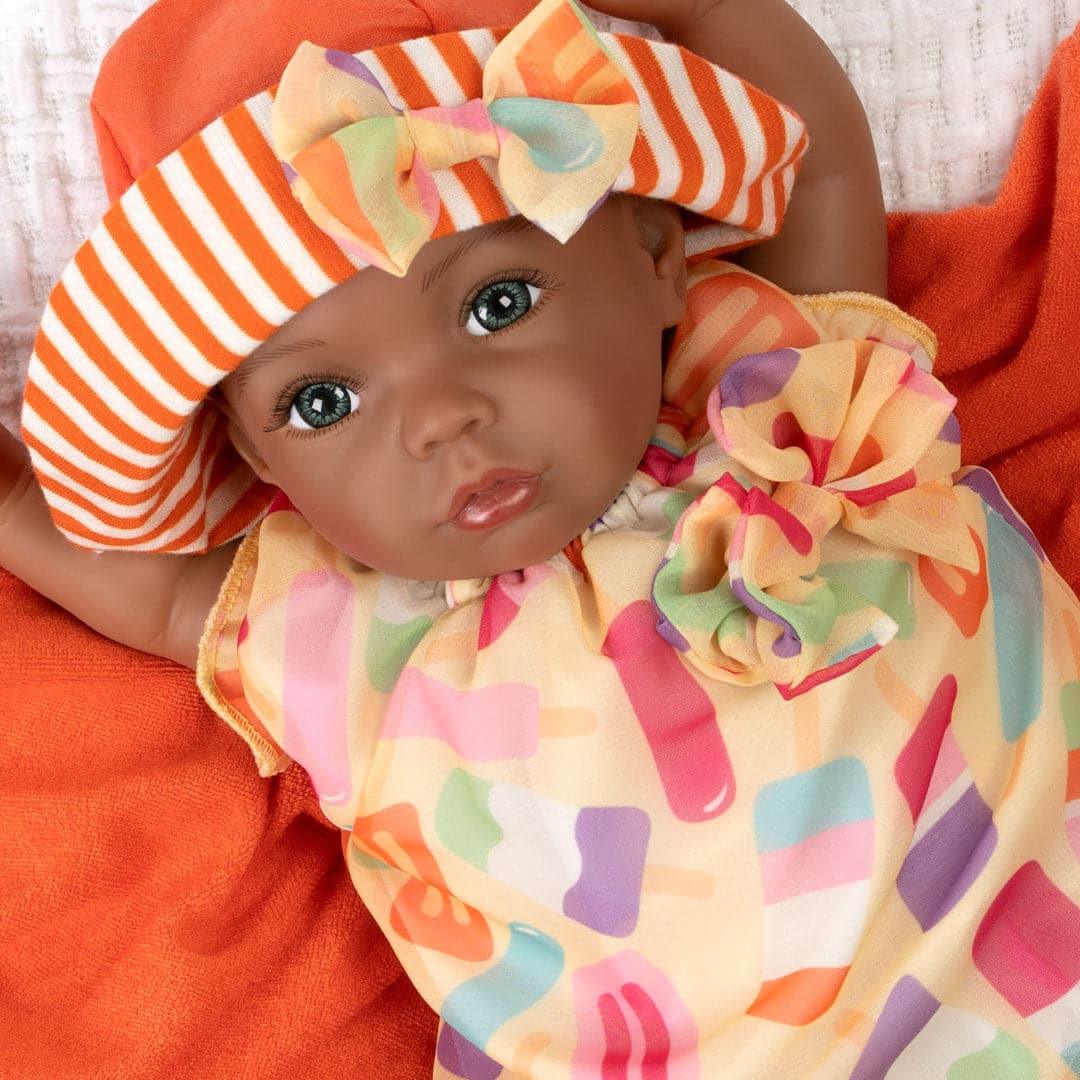 Paradise Galleries Black Reborn Baby Doll Creamsicle Cutie