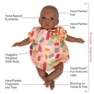 Paradise Galleries Black Reborn Baby Doll Creamsicle Cutie