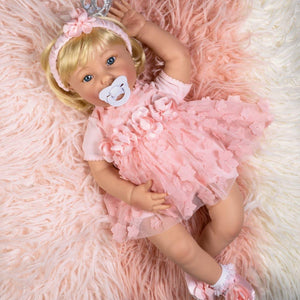 Reborn Toddler Crown Princess Doll, 20" Soft Vinyl, Paradise Galleries