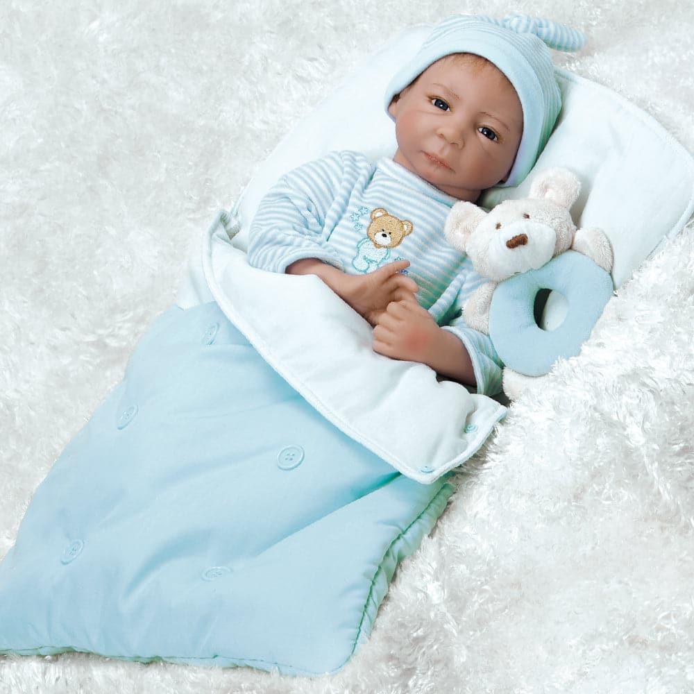 Lifelike Boy Baby Doll, Cuddle Bear Conner, Soft Vinyl, 20 inch Paradise Galleries Reborn