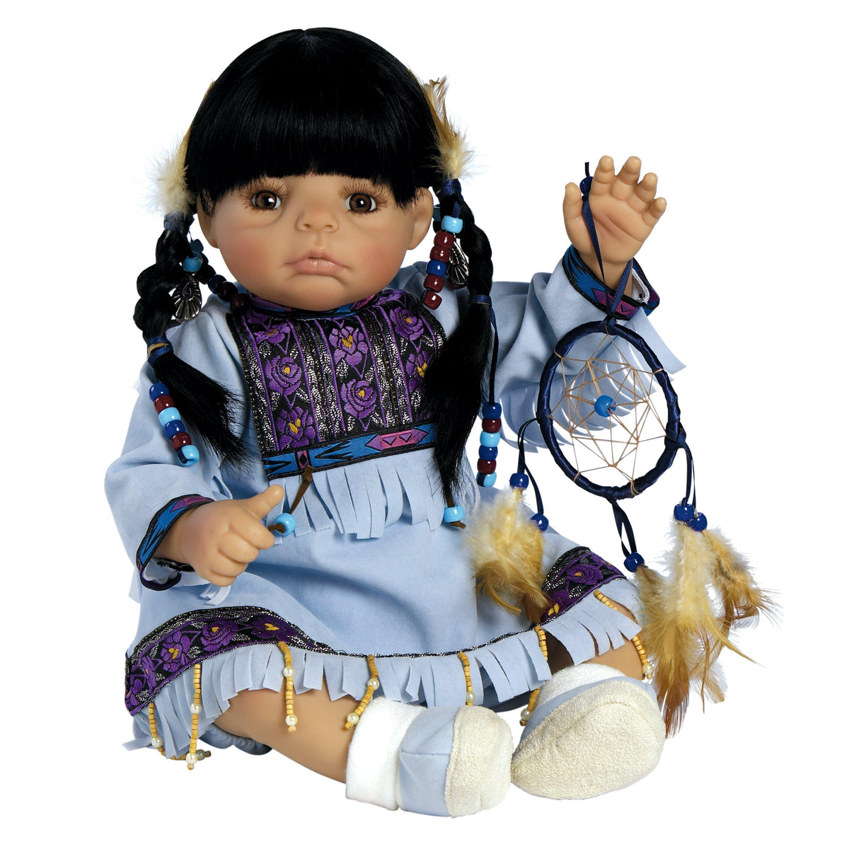 Native American Doll, Dream Catcher, 20 inch GentleTouch Vinyl, Paradise Galleries Reborn