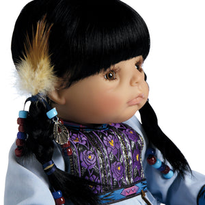 Native American Doll, Dream Catcher, 20 inch GentleTouch Vinyl, Paradise Galleries Reborn