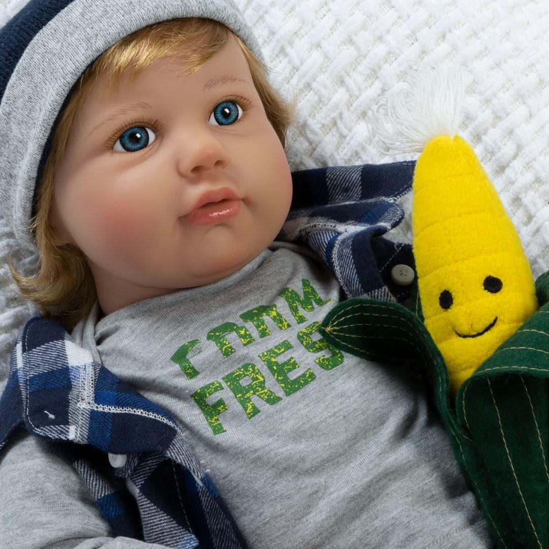 Reborn Toddler Doll - Farm Fresh Boy, 21 inch- Paradise Galleries Doll