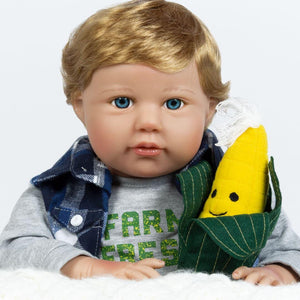 Reborn Toddler Doll - Farm Fresh Boy, 21 inch- Paradise Galleries Doll