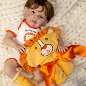 Paradise Galleries Silicone Baby Doll Boy Fiercely Loved, 20 inch