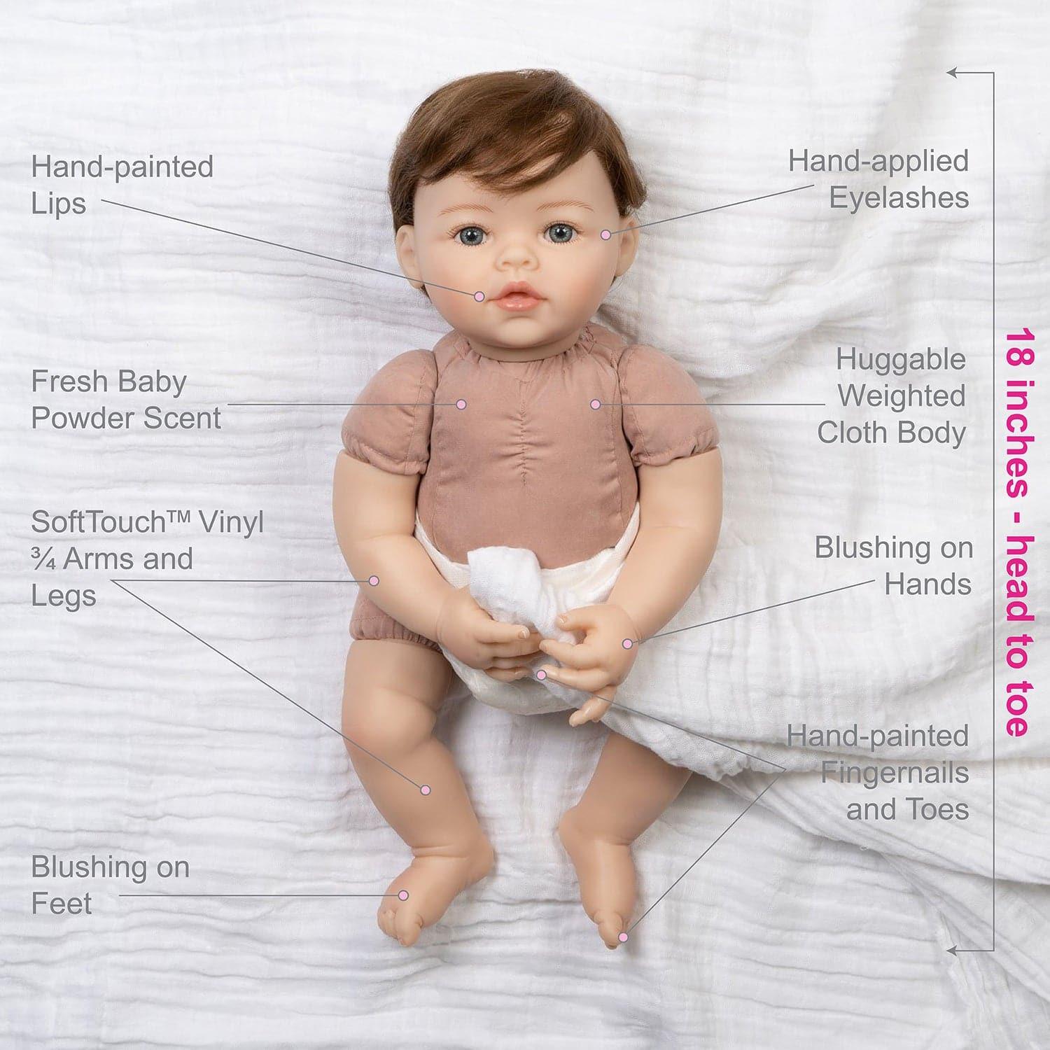 Paradise Galleries Newborn Baby Boy Doll - Forever Yours Believe, 3+