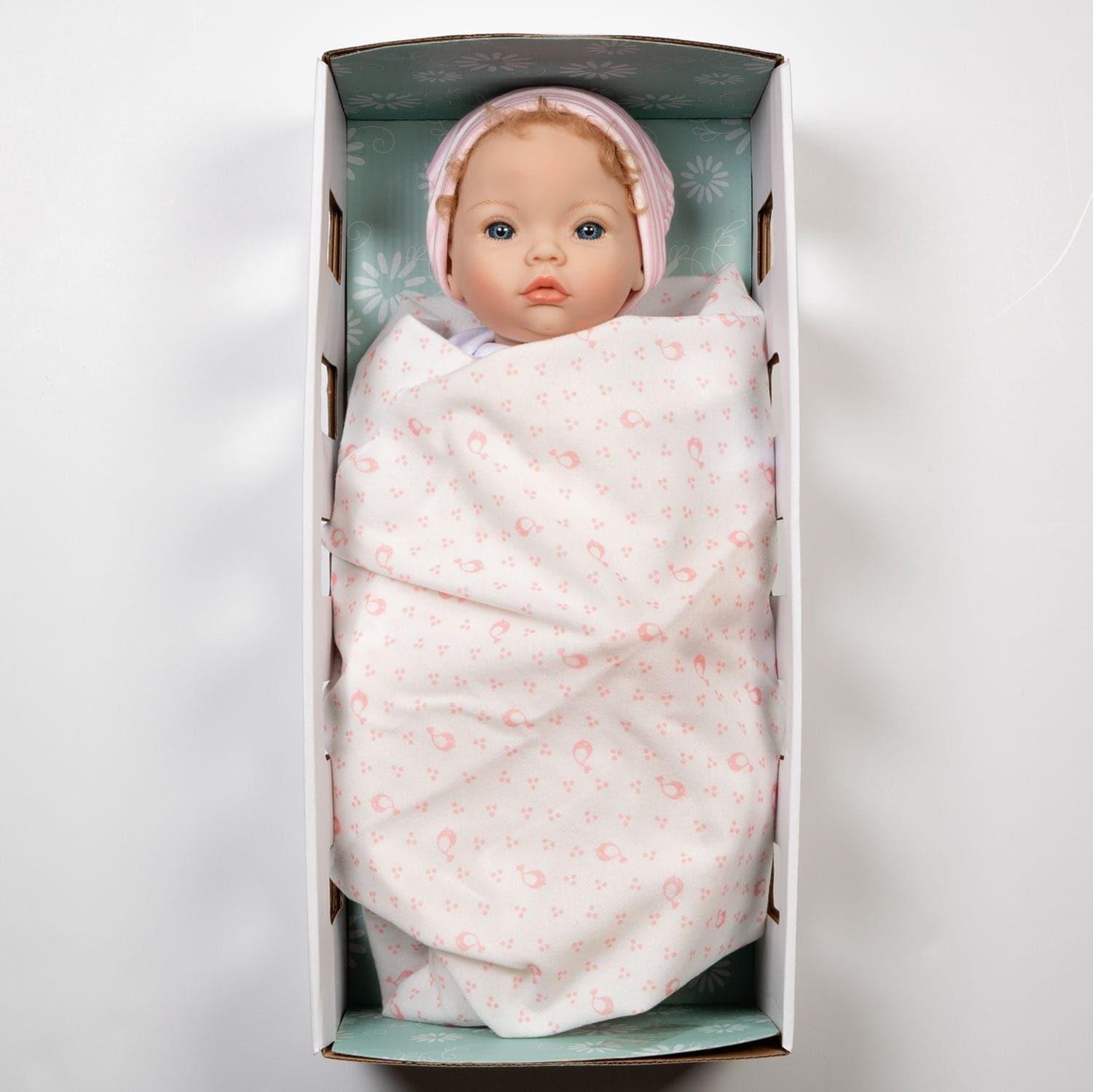 Paradise Galleries Newborn Girl Doll-18" Forever Yours Golden, Age 3+